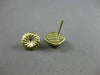 ESTATE LARGE 1.20CT DIAMOND 18KT YELLOW GOLD SOLITAIRE SQUARE HALO STUD EARRINGS
