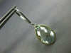 6.0CT AAA GREEN AMETHYST 14KT WHITE GOLD PEAR SHAPE LEVER BACK HANGING EARRINGS