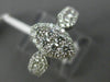 ESTATE WIDE .98CT DIAMOND 18KT WHITE GOLD 3D HALO MARQUISE SHAPE HEART LOVE RING