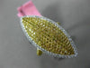 ESTATE EXTRA LARGE 1.33CT DIAMOND 18KT WHITE & YELLOW GOLD 3D MARQUISE PAVE RING