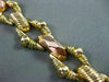 ANTIQUE WIDE 14KT YELLOW & ROSE GOLD OPEN DIAMOND CUT LINK BRACELET CUTE! #22602