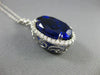 ESTATE EXTRA LARGE 32.4CT DIAMOND & AAA TANZANITE 18K WHITE GOLD LARIAT NECKLACE