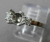 ESTATE .25CT DIAMOND 14KT WHITE GOLD 3 STONE SEMI MOUNT ENGAGEMENT RING #18591