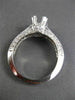 ESTATE .70CT DIAMOND 14K WHITE GOLD 3D FILIGREE SEMI MOUNT ENGAGEMENT RING 19360