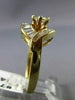 ESTATE 1.28CT DIAMOND 14K YELLOW GOLD 3D SOLITAIRE INFINITY ENGAGEMENT RING #750