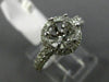ESTATE WIDE .50CT DIAMOND 14K WHITE GOLD FILIGREE HALO SEMI MOUNT ENGAGMENT RING