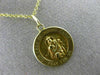 ESTATE 14KT YELLOW GOLD OUR LADY OF MOUNT CARMEL PRAY FOR US PENDANT #25078