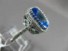 ESTATE 6.33CTW DIAMOND & AAA BLUE TOPAZ 14KT WHITE GOLD 3D FILIGREE HALO RING