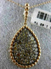 ESTATE LARGE 1.80CT MULTI COLOR DIAMOND 18KT ROSE & BLACK GOLD FLOATING PENDANT