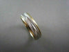 ESTATE WIDE 6mm HAND CRAFTED 18KT TWO TONE GOLD WEDDING ANNIVERSARY BAND SHARP!!