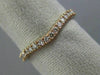 ESTATE .19CT DIAMOND 14KT ROSE GOLD CURVE SEMI ETERNITY WEDDING ANNIVERSARY RING
