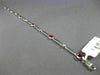 ESTATE 1.71CT DIAMOND & AAA RUBY 14KT WHITE GOLD 3D ETOILE BEZEL TENNIS BRACELET