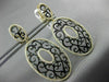 ESTATE EXTRA LARGE 1.20CT DIAMOND 14KT TWO TONE GOLD FILIGREE HANGING EARRINGS