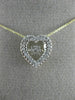 ESTATE .12CT DIAMOND 14KT 2 TONE GOLD CLUSTER HEART DANCING DIAMOND LOVE PENDANT