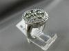 ESTATE LARGE .51CT DIAMOND 14KT WHITE GOLD 3D ETOILE LOVE SNOWFLAKE LOVE RING