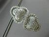 ESTATE LARGE 2.50CT DIAMOND 14K WHITE GOLD DOUBLE HEARTED INFINITY HALO EARRINGS