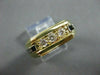 ESTATE WIDE .30CT DIAMOND 14KT TWO TONE GOLD SQUARE 3 STONE GYPSY RING #10911
