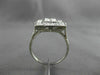 ANTIQUE LARGE .72CT OLD MINE DIAMOND PLATINUM FILIGREE SQUARE RING #19922