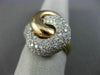 ESTATE EXTRA LARGE 2.07CT DIAMOND 14K WHITE & ROSE GOLD MULTI ROW LOVE KNOT RING