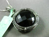 ESTATE LARGE 25.0CT BLACK ONYX 18KT BLACK GOLD WOVEN SOLITAIRE FLOATING PENDANT