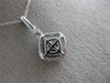 ESTATE .30CT DIAMOND 14KT WHITE GOLD 3D CLASSIC SQUARE CLUSTER FLOATING PENDANT