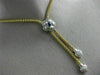 ESTATE .72CT DIAMOND & AAA SAPPHIRE 14K YELLOW GOLD FLOWER LARIAT NECKLACE 21669