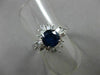 ESTATE WIDE 2.05CT DIAMOND & AAA SAPPHIRE 14KT WHITE GOLD ENGAGEMENT RING #16343