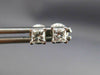 ESTATE .40CT DIAMOND 14KT WHITE GOLD 3D CLASSIC SOLITAIRE STUD EARRINGS #17279