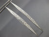 ESTATE LARGE 1.19CT DIAMOND 18KT WHITE GOLD 3D ELONGATED BAR HANGING EARRINGS
