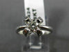 ESTATE .57CT DIAMOND 18K WHITE GOLD 3D SOLITAIRE X LOVE ENGAGEMENT RING #6424