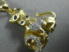 ESTATE .20CT DIAMOND & AAA SAPPHIRE 14KT YELLOW GOLD MOTHER & BABY KITTY PENDANT