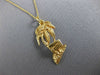 ESTATE 14KT YELLOW GOLD 3D HANDCRAFTED HAWAII PALM TREE FLOATING PENDANT #25055