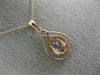 .77CT DIAMOND & AAA OVAL MORGANITE 14KT ROSE GOLD 3D INFINITY TEAR DROP PENDANT