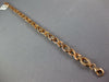 LONG 4.15CT DIAMOND & AAA MORGANITE 14K ROSE GOLD 3D OVAL X LOVE TENNIS BRACELET