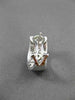 ESTATE WIDE .41CT DIAMOND 18KT WHITE GOLD 3D MULTI HEART ETOILE CLIP ON EARRINGS