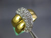 ESTATE LARGE 1.0CT DIAMOND 18KT WHITE AND YELLOW GOLD 3D SEMI MOON FUN RING