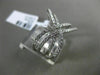 ESTATE .69CT ROUND DIAMOND 18K WHITE GOLD 3D HANDCRAFTED CRISS CROSS X LOVE RING