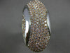 ESTATE EXTRA LARGE 3.23CT PINK DIAMOND 18K WHITE & ROSE GOLD OVAL SHAPE FUN RING
