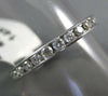 ESTATE 1.0CT DIAMOND 14KT WHITE GOLD 3D ETERNITY WEDDING ANNIVERSARY RING #22435
