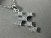 ANTIQUE SMALL .22CT DIAMOND 14KT WHITE GOLD ETOILE SQUARE CROSS PENDANT #12341