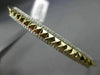 ESTATE LARGE .26CT DIAMOND 14KT YELLOW GOLD 3D PYRAMID SPIKE FUN BANGLE BRACELET