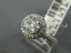 GIA CERTIFIED 1.82CT DIAMOND 14KT WHITE GOLD CLASSIC DOUBLE HALO ENGAGEMENT RING