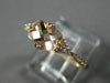 ESTATE 1.08CT DIAMOND & AAA MORGANITE 14KT ROSE GOLD SEMI ETERNITY CLUSTER RING