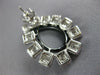 3.39CT DIAMOND & BLACK ENAMEL 18KT WHITE GOLD TEAR DROP HOOP HANGING EARRINGS