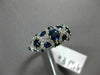 ESTATE WIDE 2.37CT DIAMOND & AAA SAPPHIRE 14K WHITE GOLD 3D ETOILE FILIGREE RING
