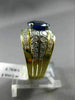 ESTATE 4.51CT DIAMOND & AAA SAPPHIRE 18K WHITE & YELLOW GOLD COCKTAIL RING #2061