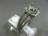 ESTATE .80CT DIAMOND 14K WHITE GOLD HALO SQUARE SEMI MOUNT ENGAGEMENT RING #2625