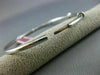 ESTATE .30CT DIAMOND 14KT WHITE GOLD PAST PRESENT FUTURE CIRCLE BANGLE BRACELET