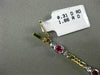 ESTATE 2.17CT DIAMOND & RUBY 14K TWO TONE GOLD BY THE YARD BEZEL TENNIS BRACELET