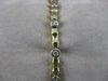 ESTATE .85CTW DIAMOND 14K WHITE YELLOW GOLD BAMBOO LINK BRACELET 4MM WIDE #10186